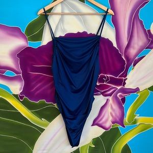 AND NOW THIS PERFECT NAVY BODYSUIT